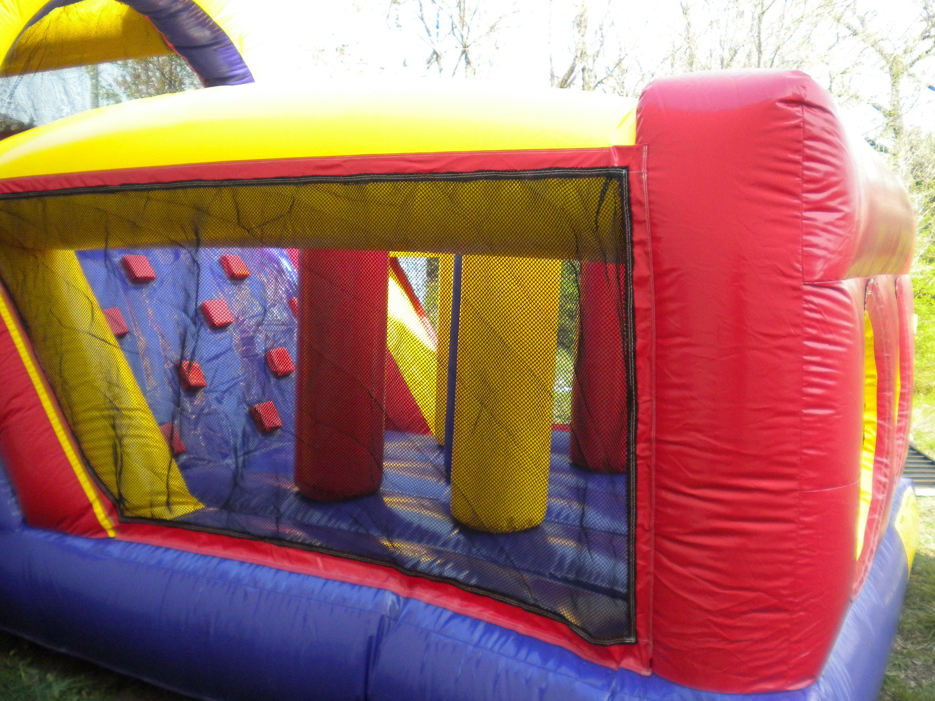 Rear Internal view of 40' Backyard Obstacle Challenge Inflatable Moonbounce