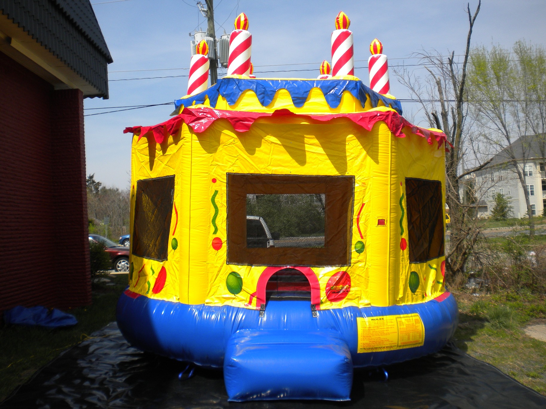 Cake Jumper Moonbounce Bounce House Front View