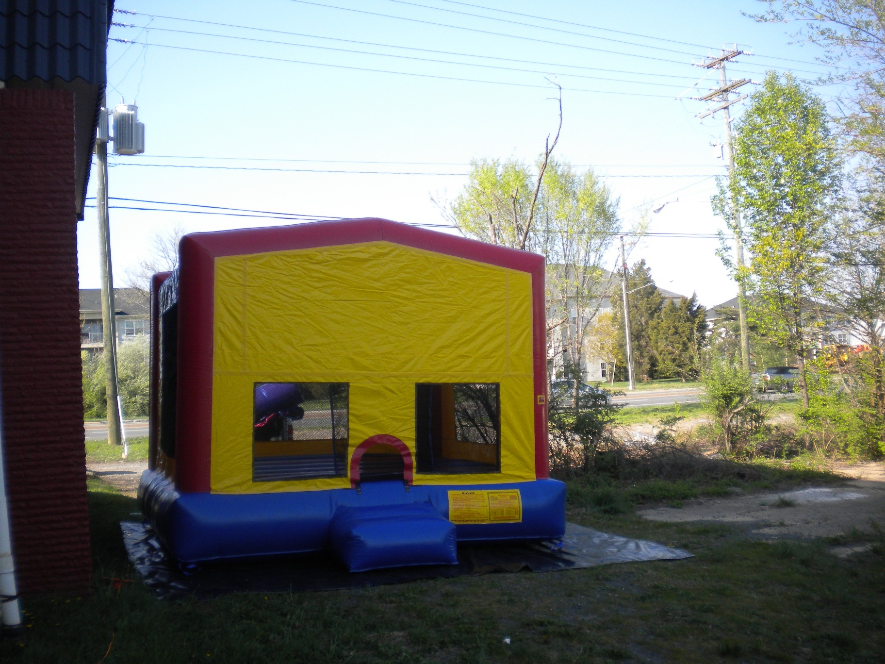 Blank Module House Moonbounce Front Left View