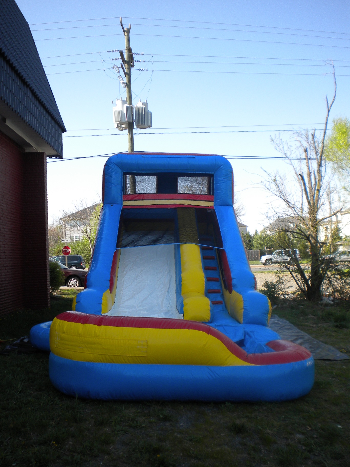 Slide N' Splash Inflatable Waterslide Moonbouce Front View