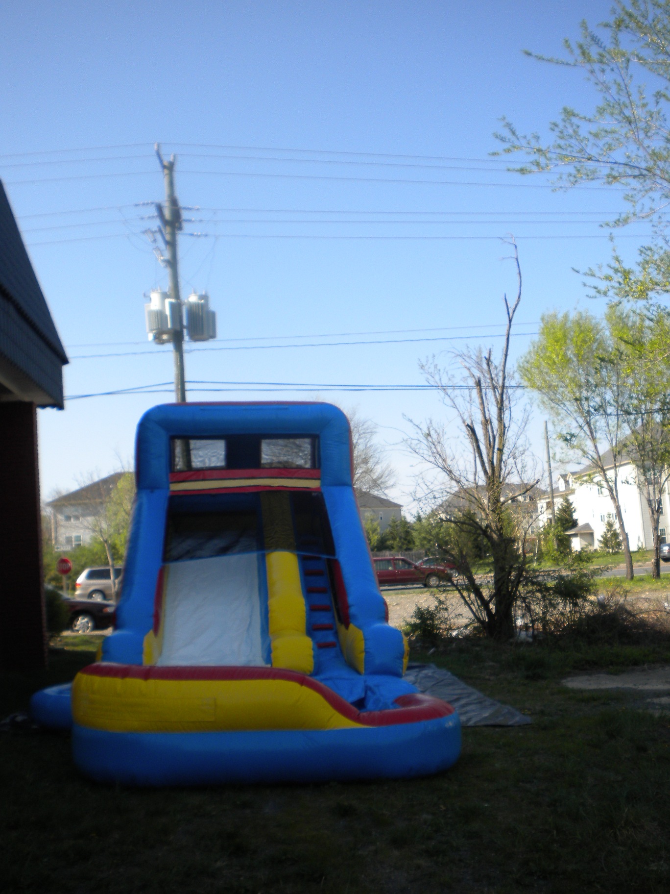 Slide N' Splash Inflatable Waterslide Moonbouce Distant Front View