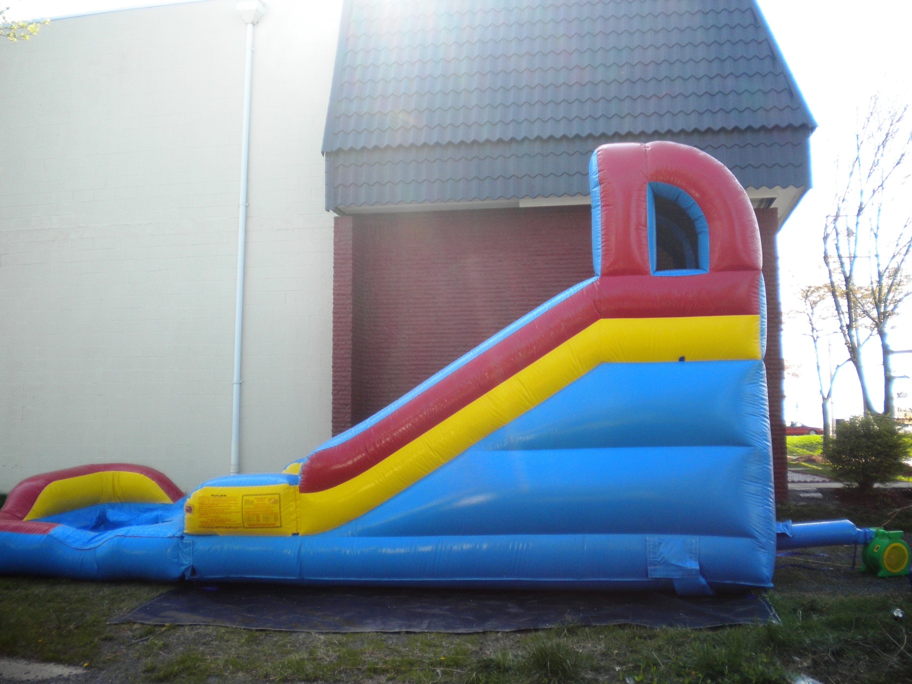 Slide N' Splash Inflatable Waterslide Moonbouce Right Side View